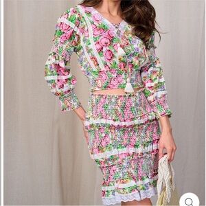 Floral Pink Skirt